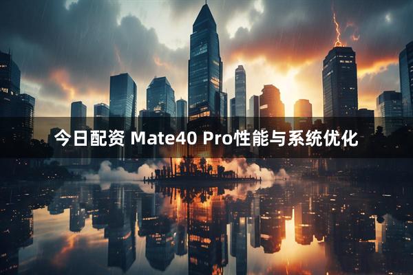 今日配资 Mate40 Pro性能与系统优化